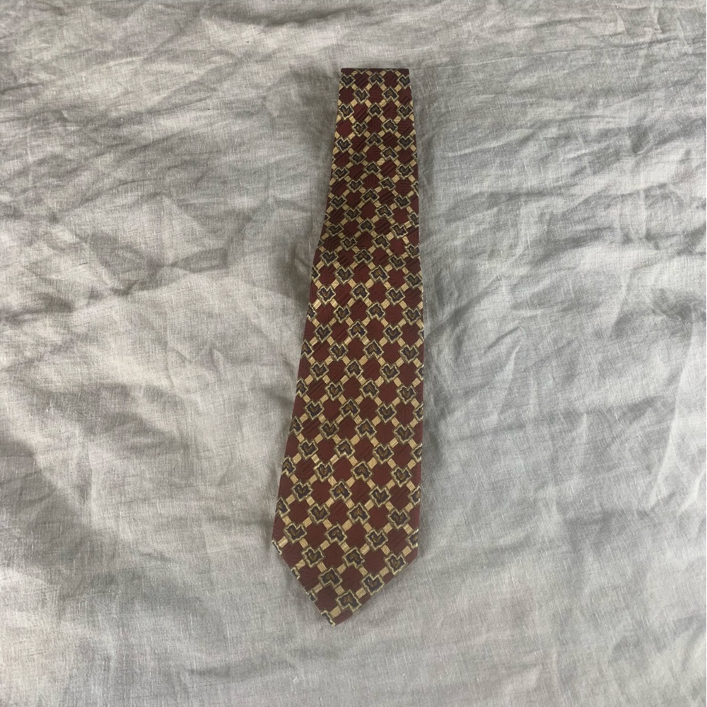 Robert Talbott Best Of Class Classic 58" Necktie 100% Silk Red Blue Tie Handmade